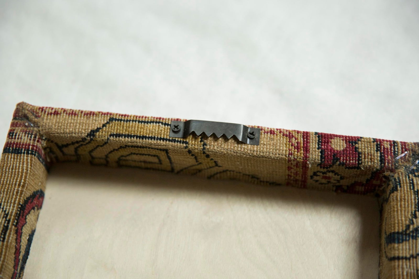 Decorative Cork Board Antique Kerman Rug Fragment Art - 2