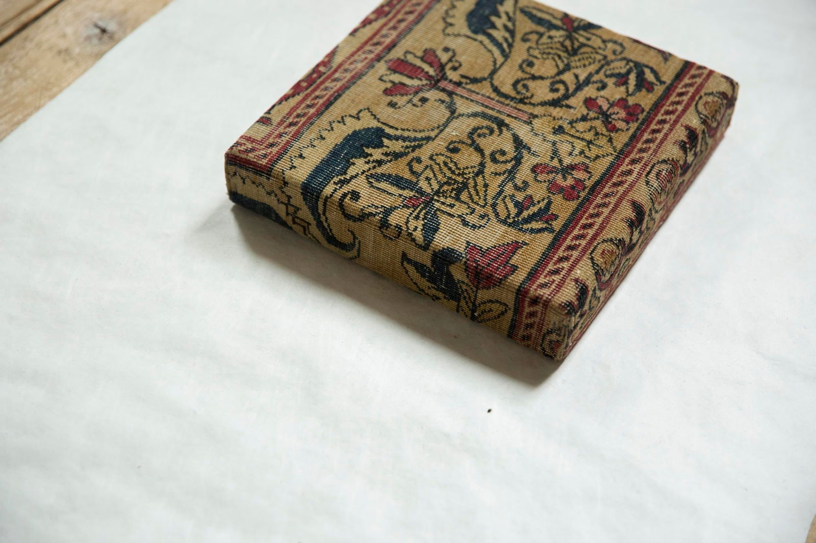 Decorative Cork Board Antique Kerman Rug Fragment Art - 3