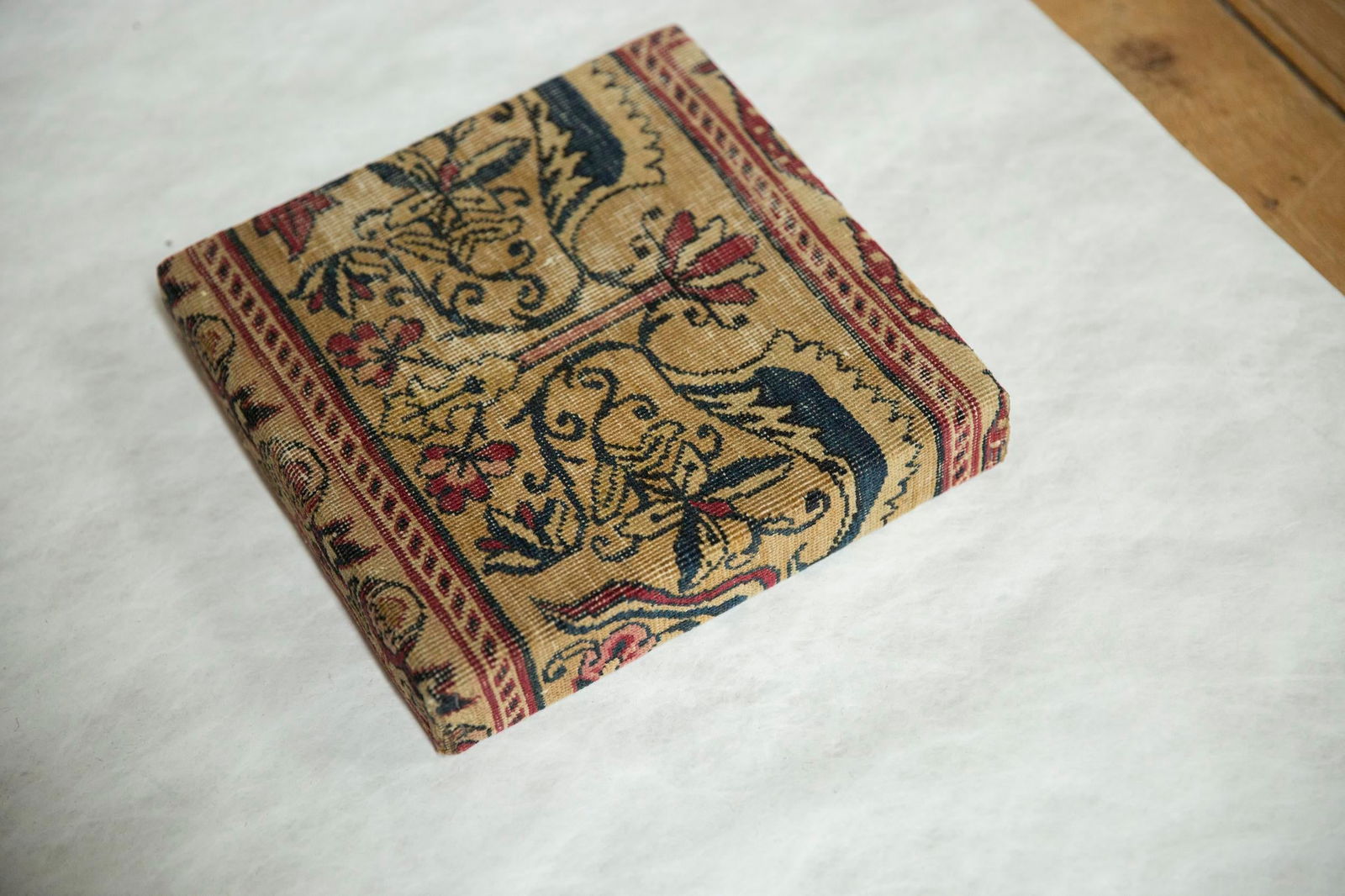 Decorative Cork Board Antique Kerman Rug Fragment Art - 4