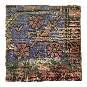 Decorative Vintage Anatolian Rug Fragment Art