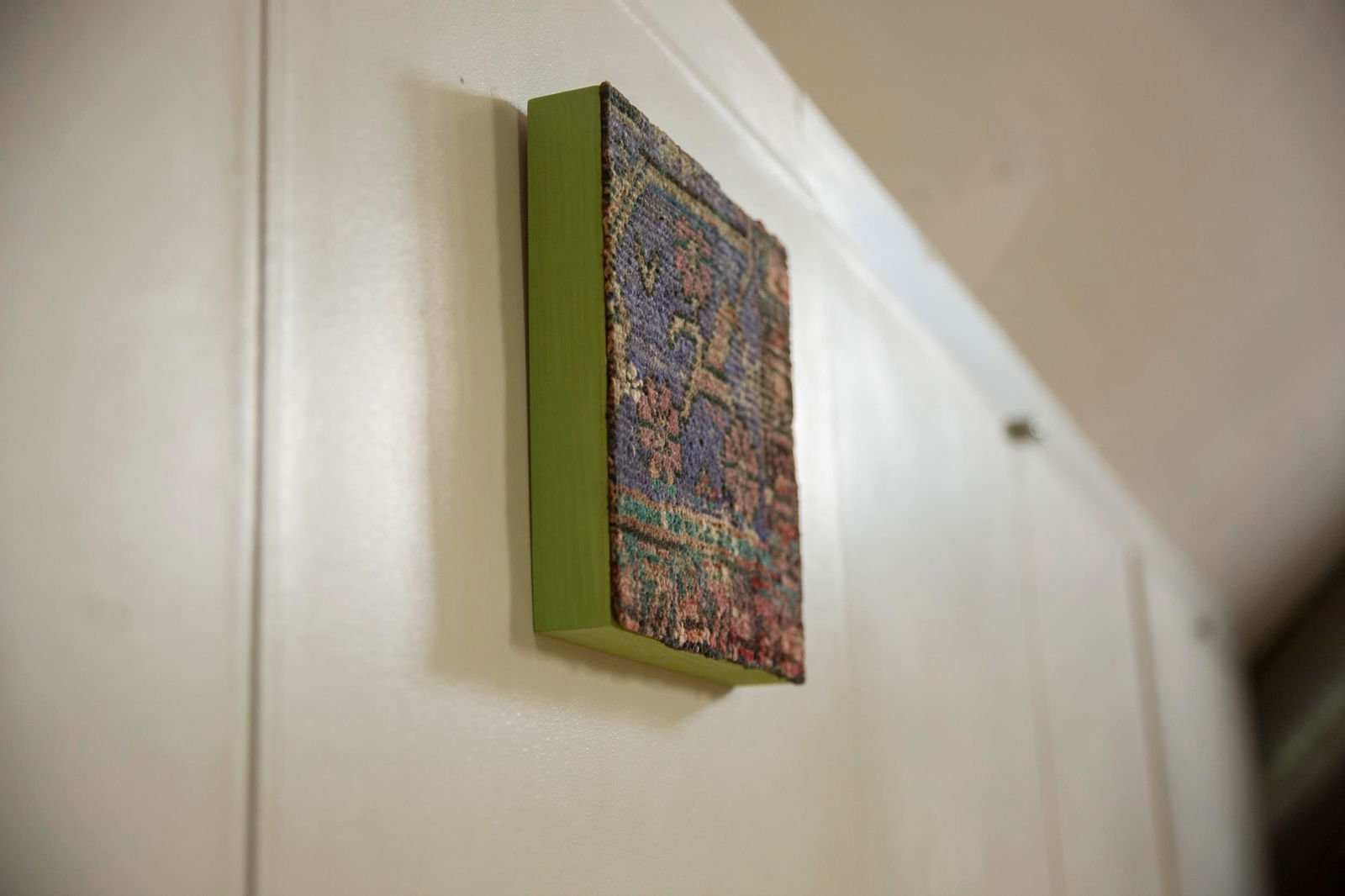 Decorative Vintage Anatolian Rug Fragment Art - 2