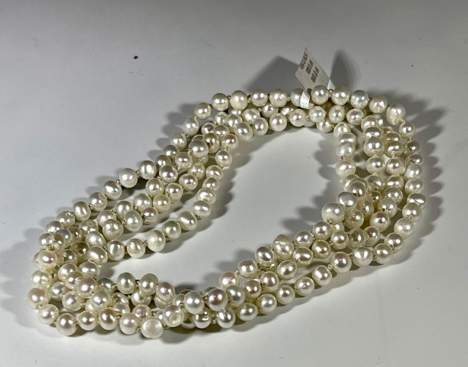 Fresh Water Round Pearl Single Strand Necklace, Opera Length - 16