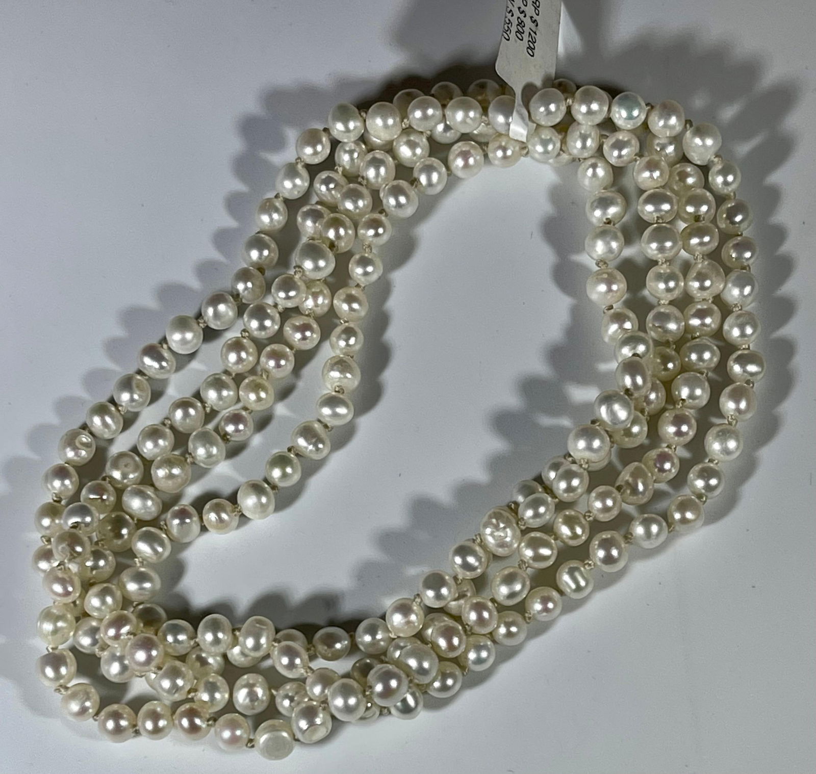 Fresh Water Round Pearl Single Strand Necklace, Opera Length - 18