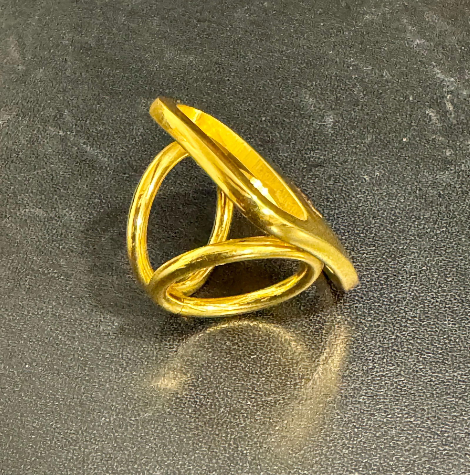 Salvatore Ferragamo Ganchini scarf ring /Ring gold Tone, Medium Size - 4