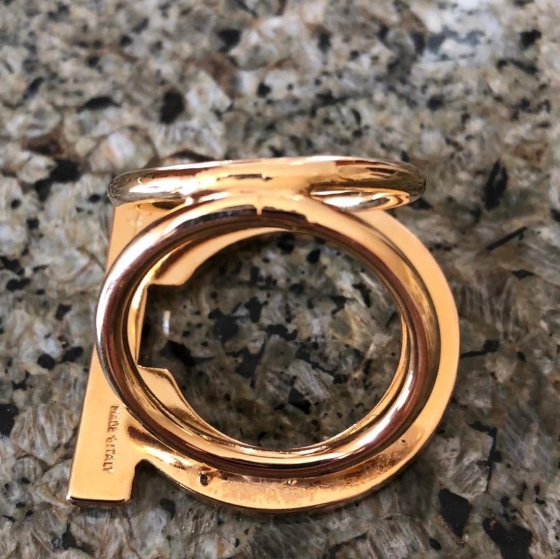 Salvatore Ferragamo Ganchini scarf ring gold Tone, Large Size - 4