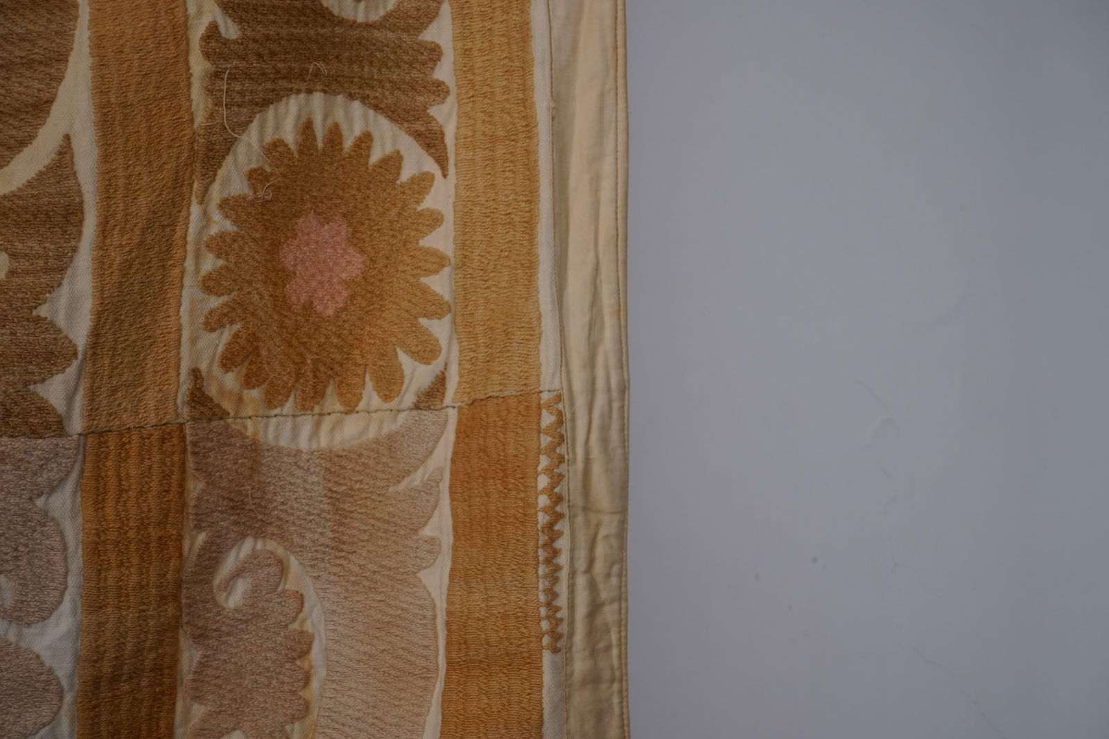 Brown & Beige Suzani Wall Hanging - Tribal Tapestry 8'5'' X 10'8'' - 6