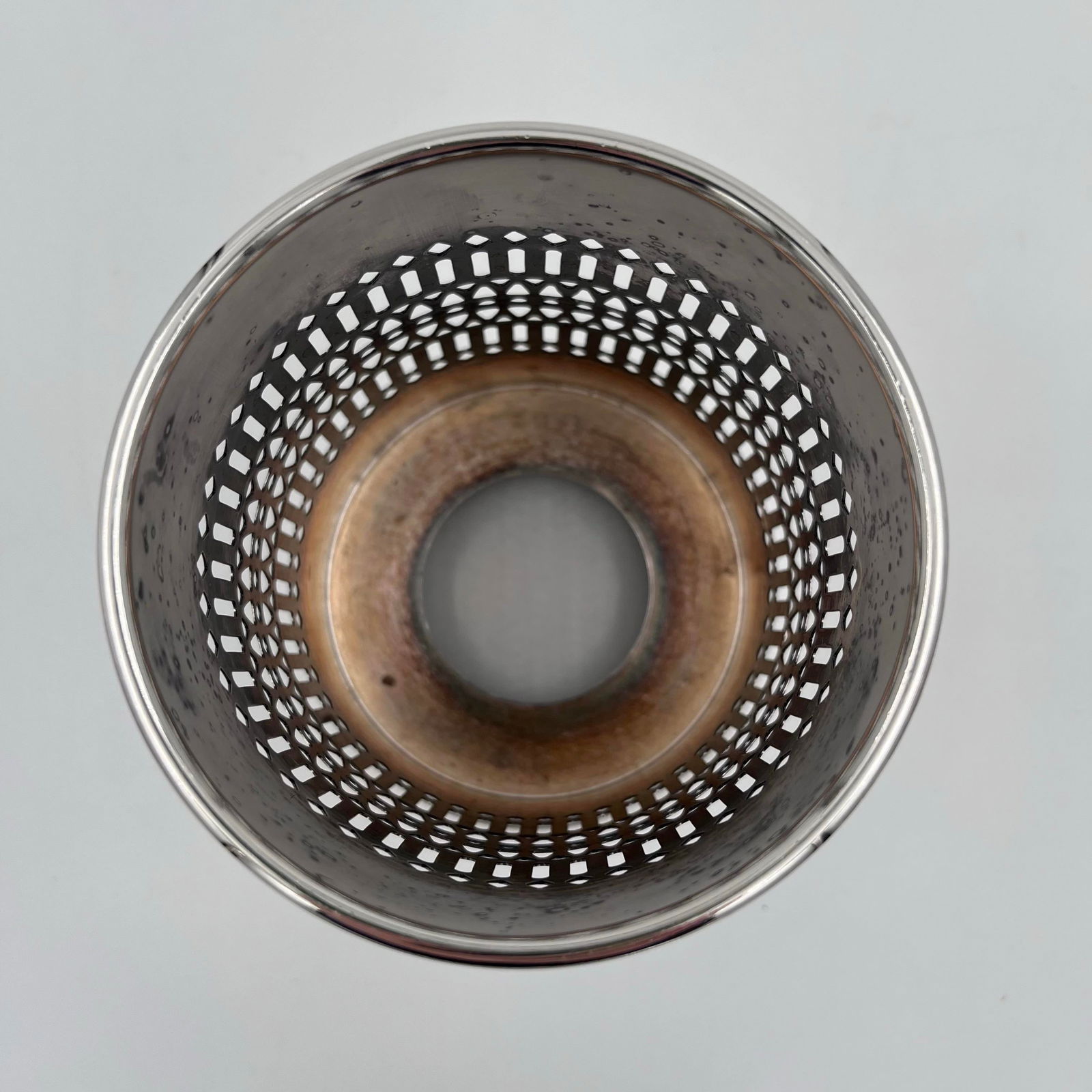 Mid 20th Century Mid-Century Sheffield Silver Co. Silverplate Pierced Wine Bottle Holder - 6