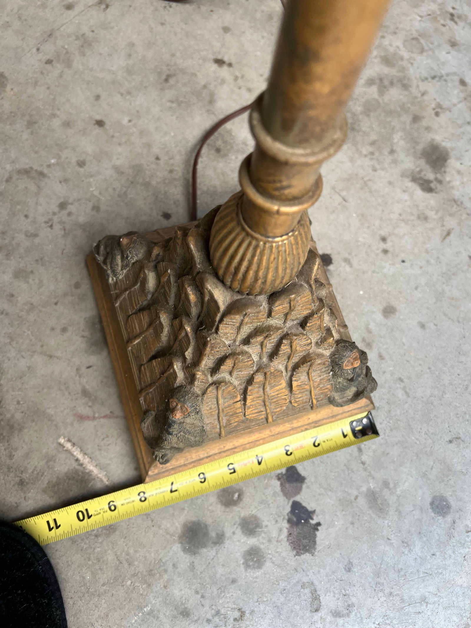 Italian Tole Vintage Floor Lamp With Monkey Accents - 4