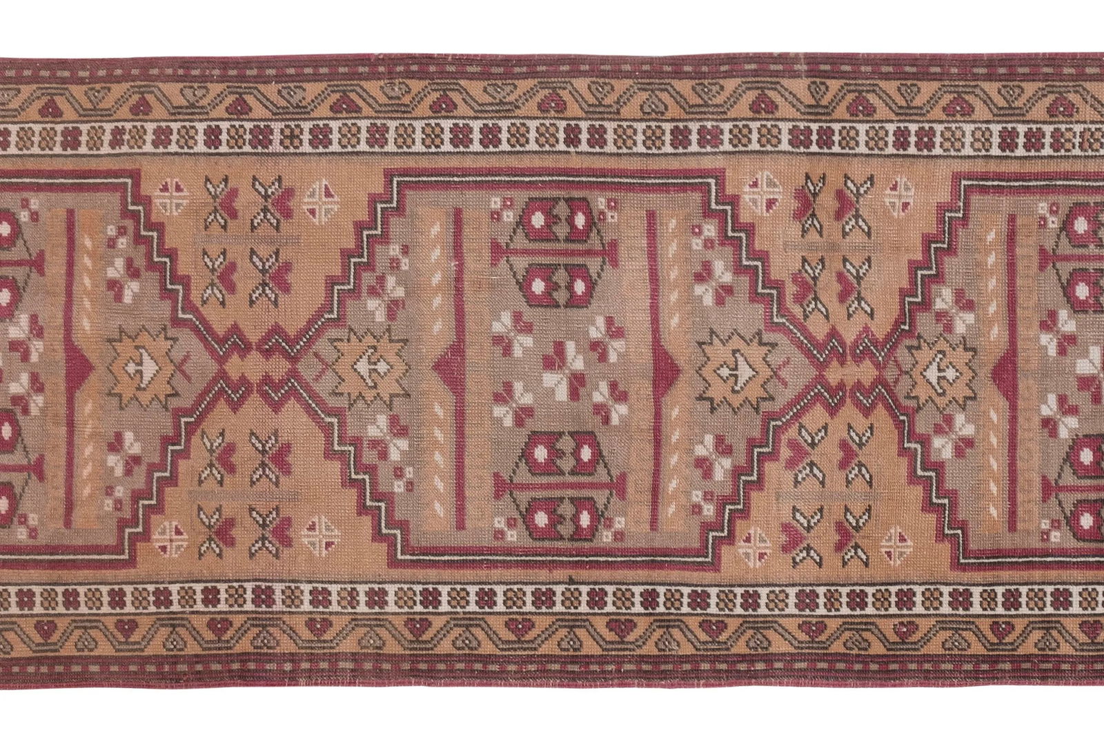 Distressed Turkish Yagcibedir Runner Rug 2'4" X 7'1" - 3