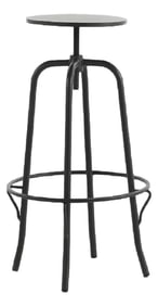 New Industrial Wrought Iron Shop Stool with Metal Seat