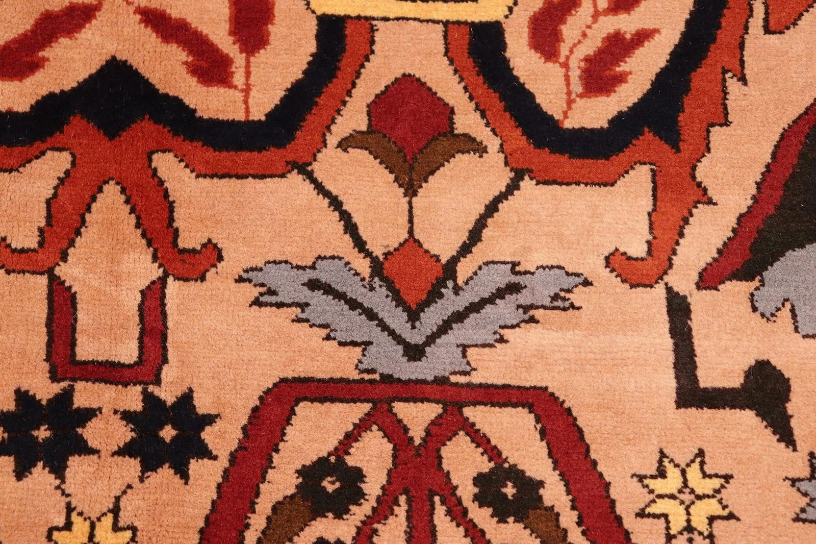 1980s 1980s Vintage Rustic Kargahi Tan/Red Hand Knotted Rug - 8