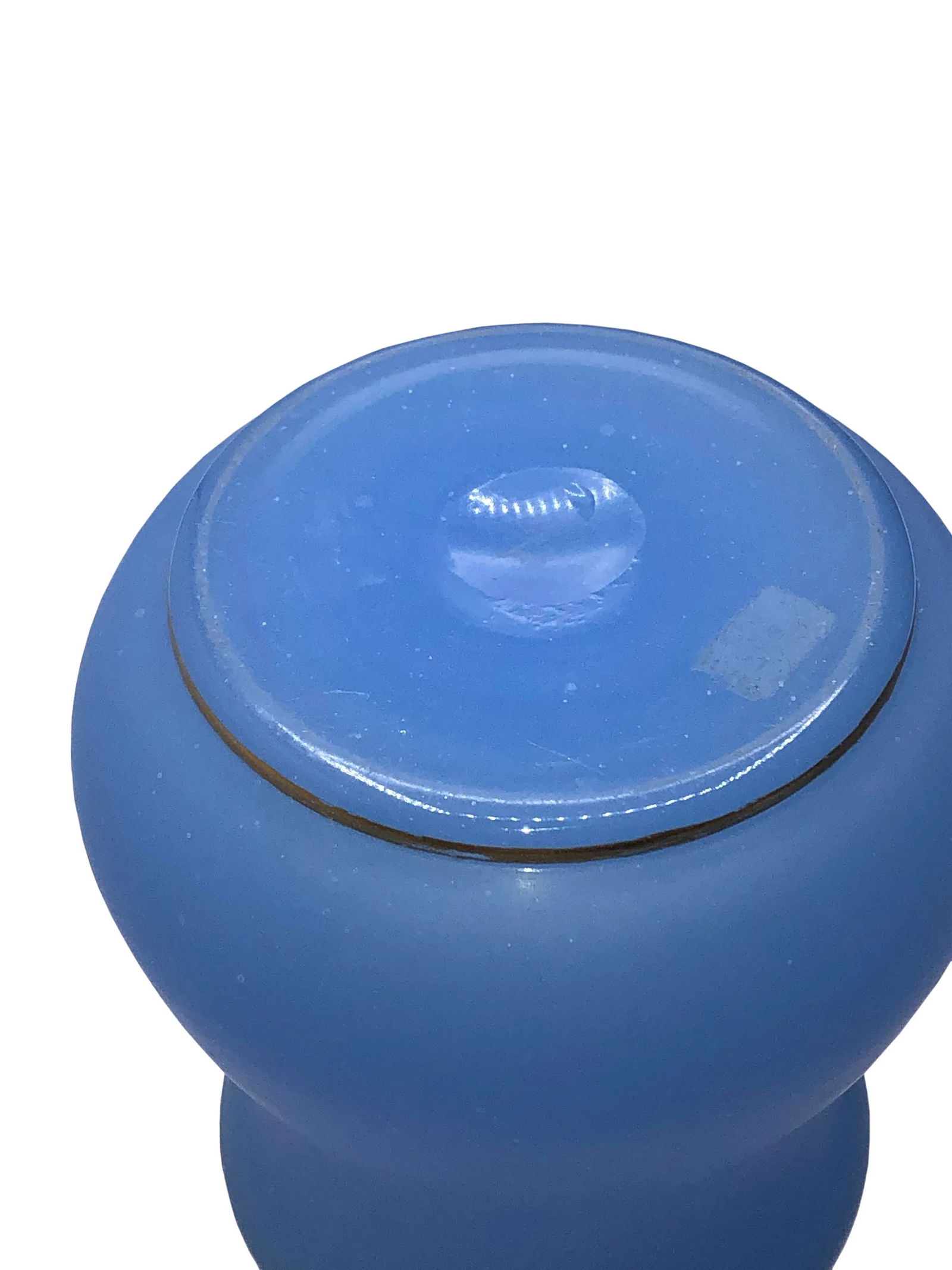 Antique French Blue Opaline Decanter - 5