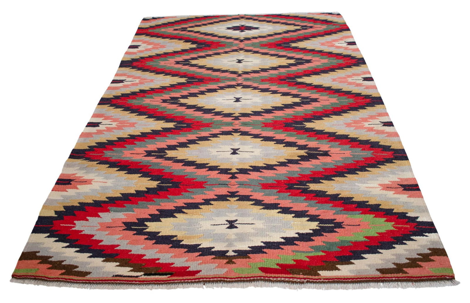 Vintage 5x8 Ft Turkish Rug Kilim – Tribal Living Room Decor Bohemian Style Rug - 4