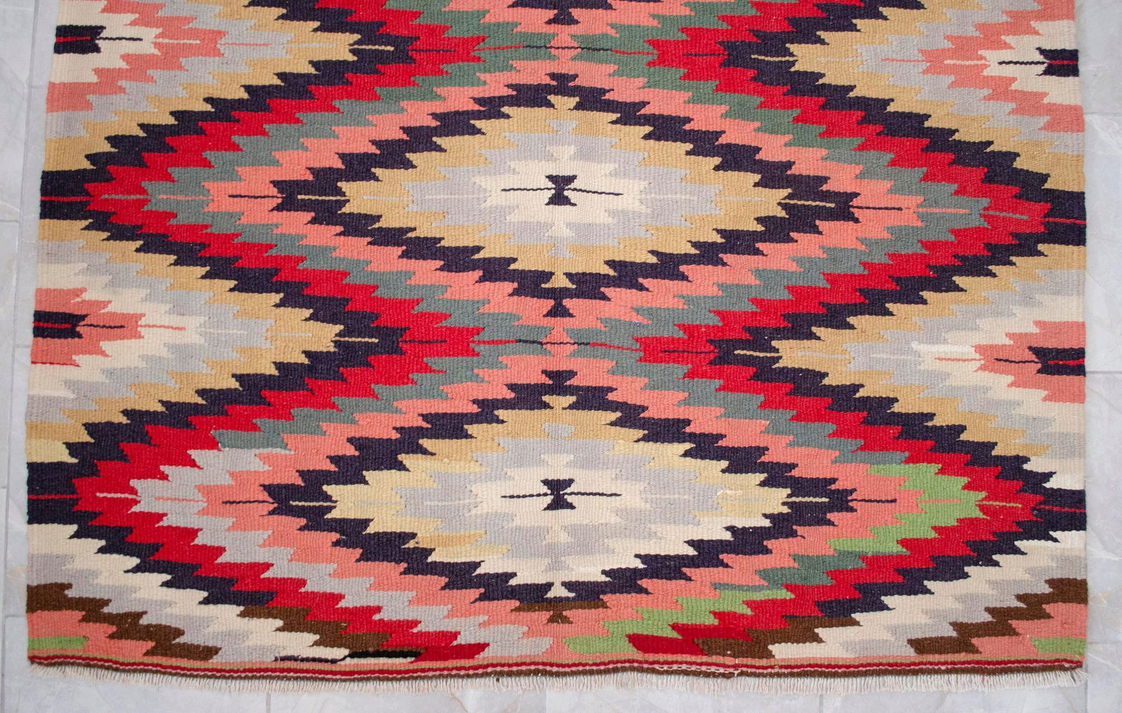 Vintage 5x8 Ft Turkish Rug Kilim – Tribal Living Room Decor Bohemian Style Rug - 7