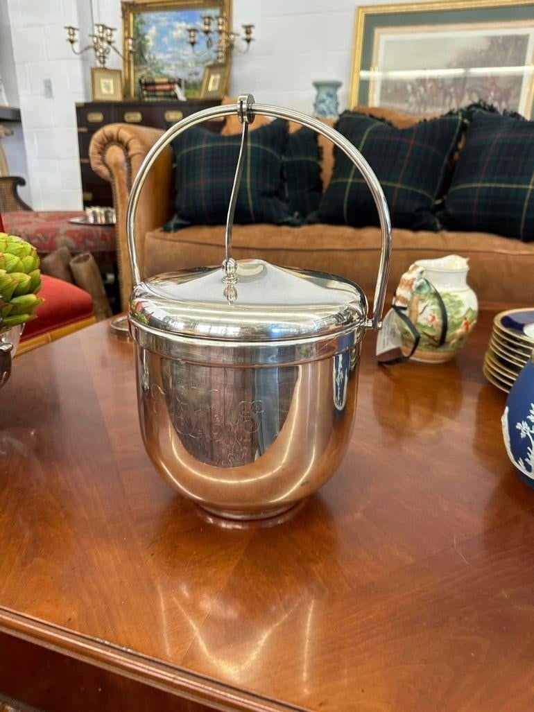 Vintage Sheffield Silverplate Lidded Ice Bucket With Pyrex Insert - From the Estate of Susie Hilfige - 11