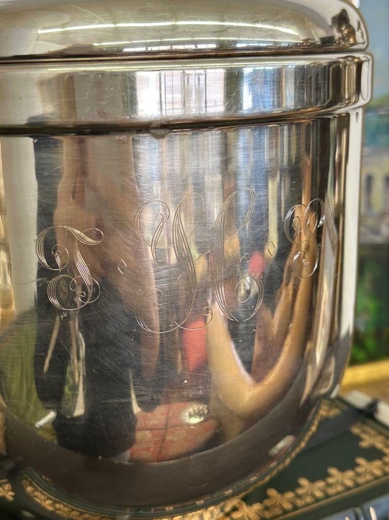 Vintage Sheffield Silverplate Lidded Ice Bucket With Pyrex Insert - From the Estate of Susie Hilfige - 8