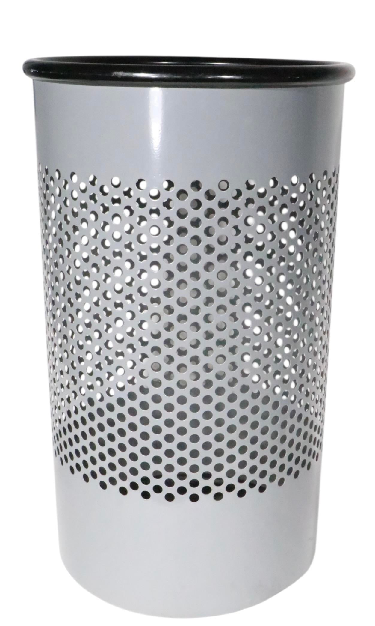1980s Post Modern Waste Basket Trash Can Designed by Barbieri and Marianelli for Rexite Milano - 6