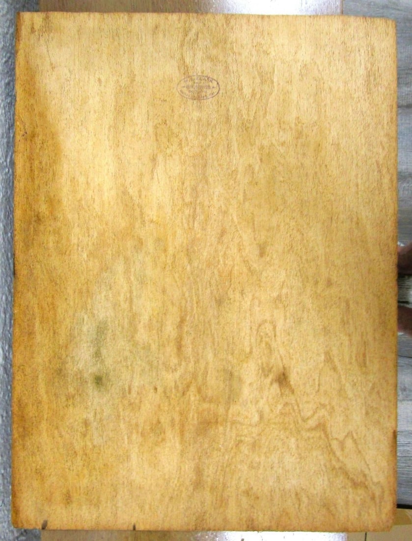 Antique Princess Angeline Painting on Thin Wood Panel Stamped to Back - 7