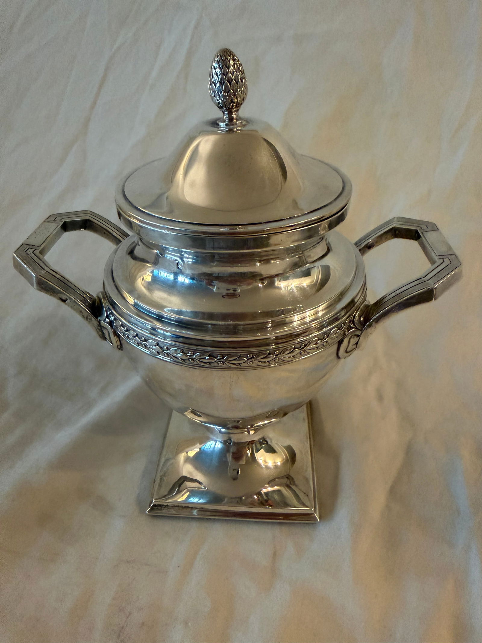 Late 19th Century French Sterling Silver Coffee/Tea Pot & Sugar Bowl – 2 Pieces - 2