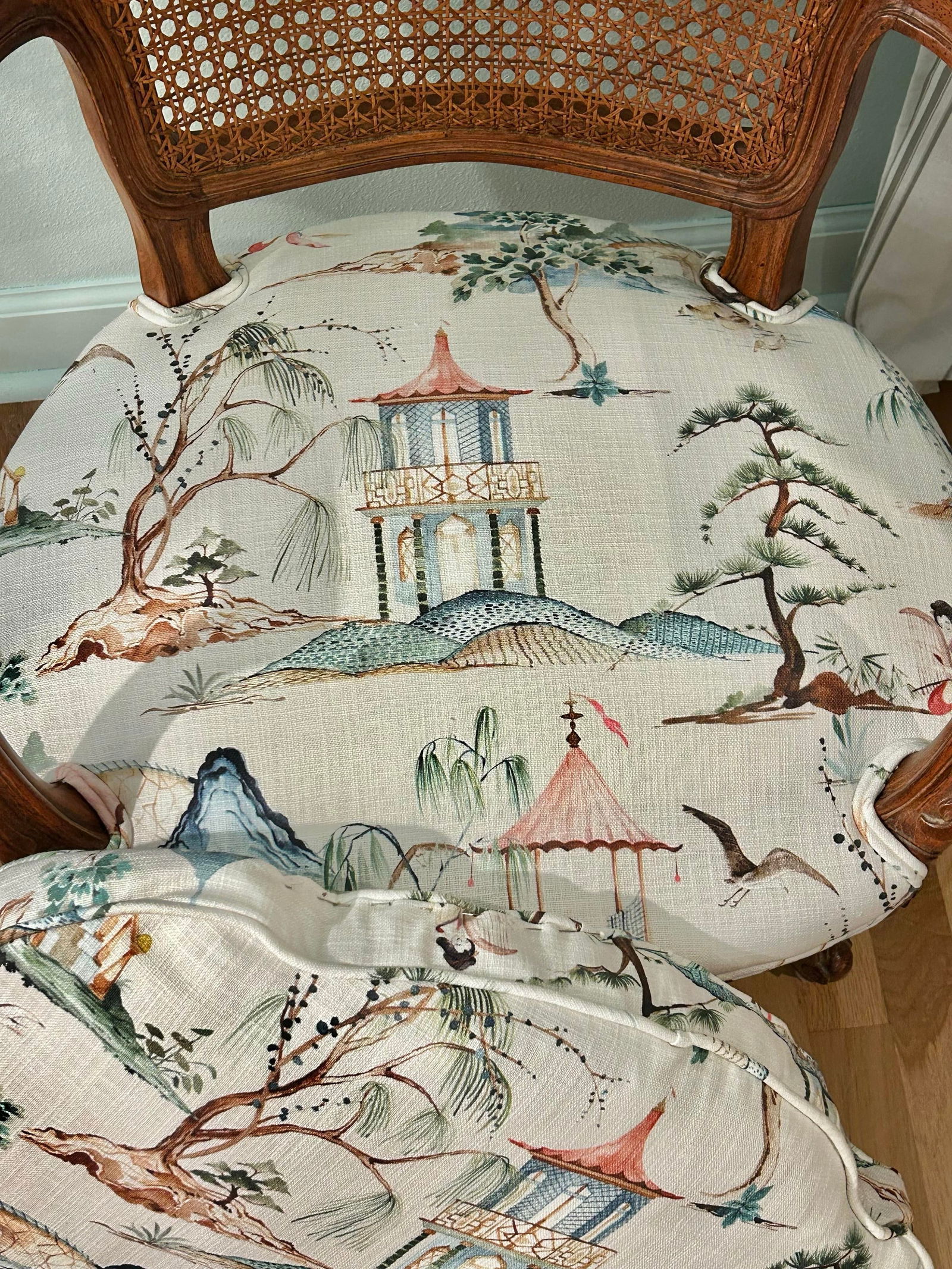 Early 20th Century Louis XV French Style Fauteuil With Caned Back and Down Cushion - 8