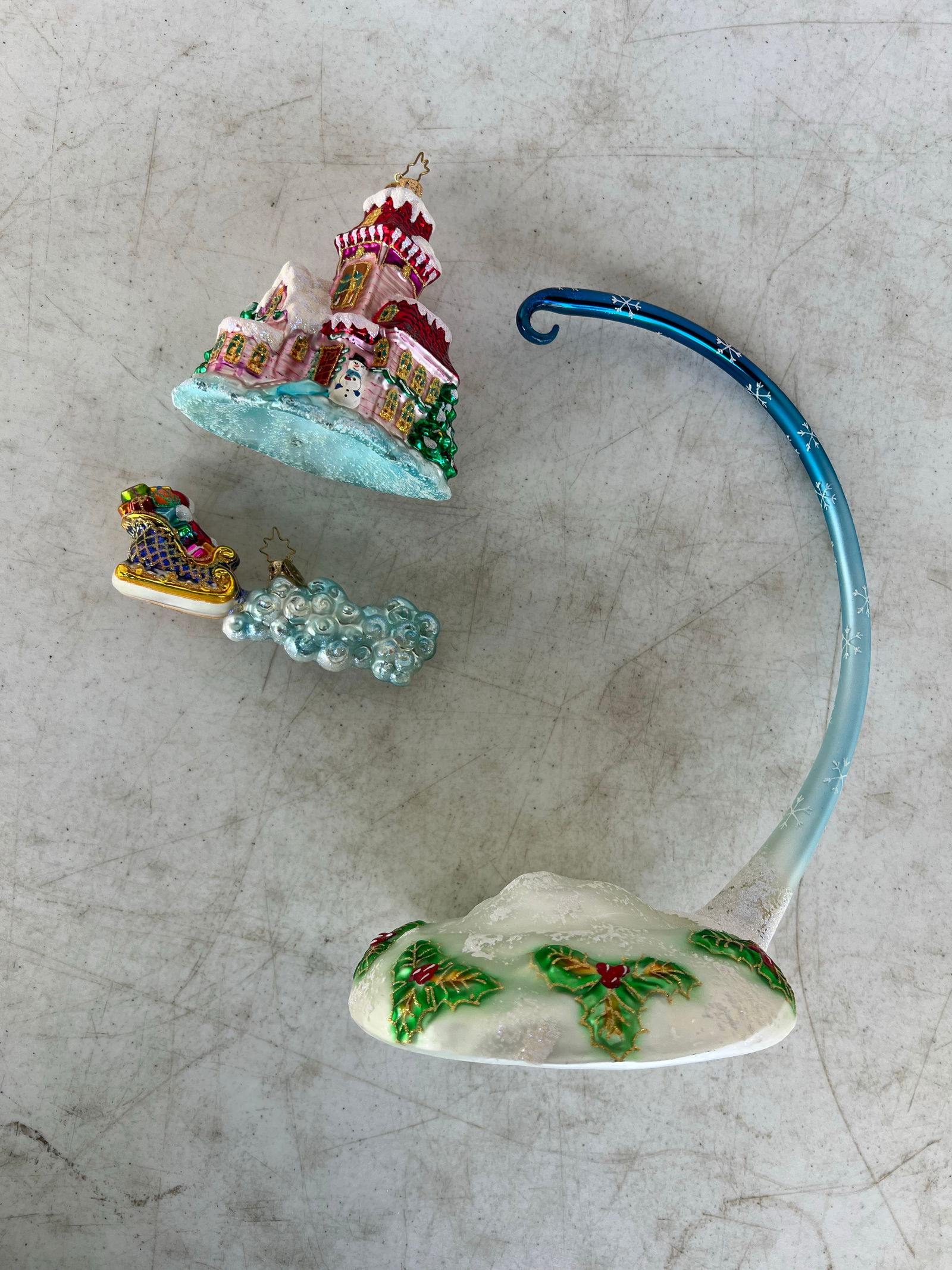 Christopher Radko Santa's Midnight Magic Sleigh- 3 Pieces - 4