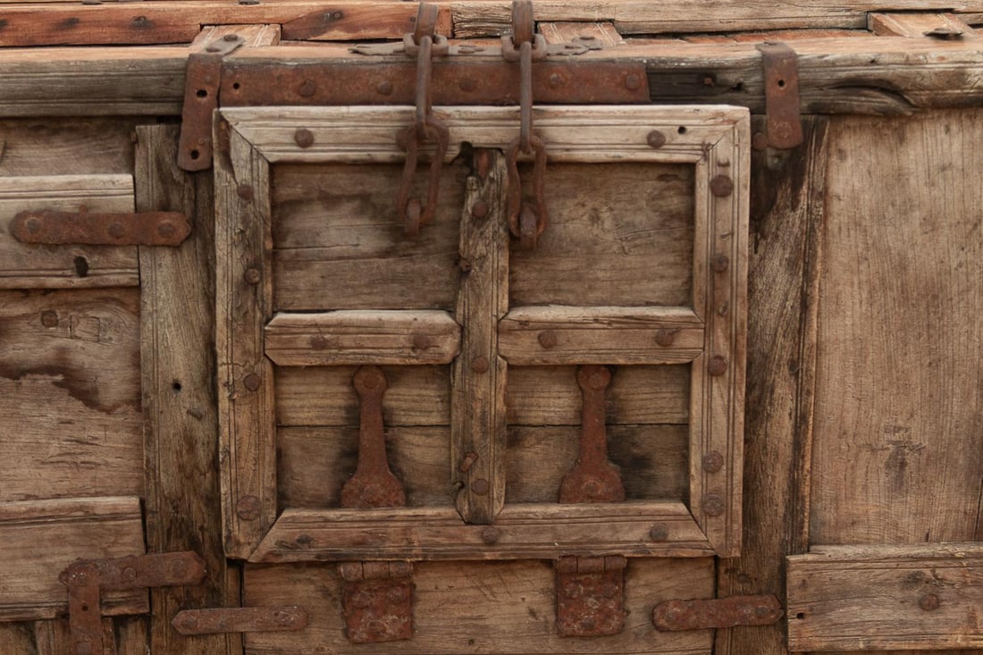 Large Antique Teak Stickbox Chest Coffee Table - 13