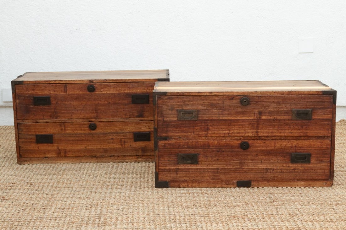 Antique Japanese Stacking Tansu Chest - 12