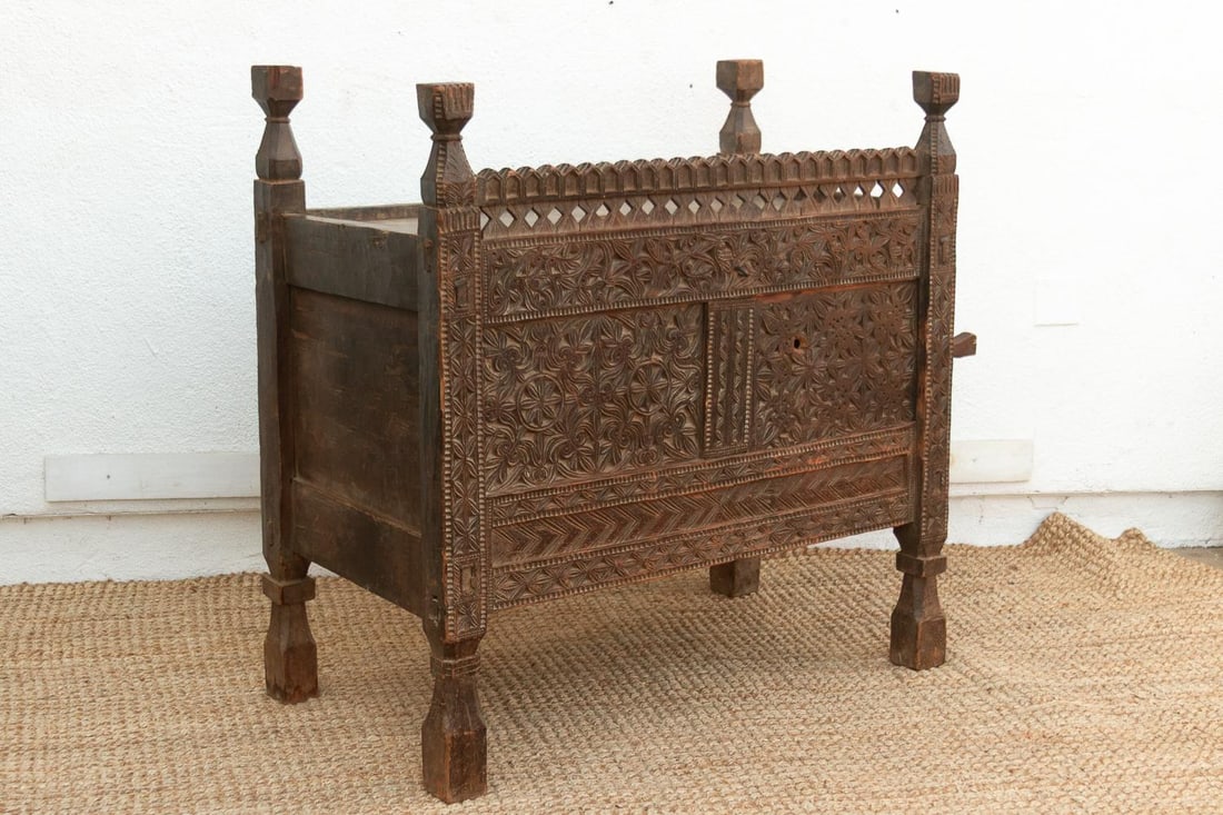 Antique Finely Carved Swat Valley Chest Cabinet - 10