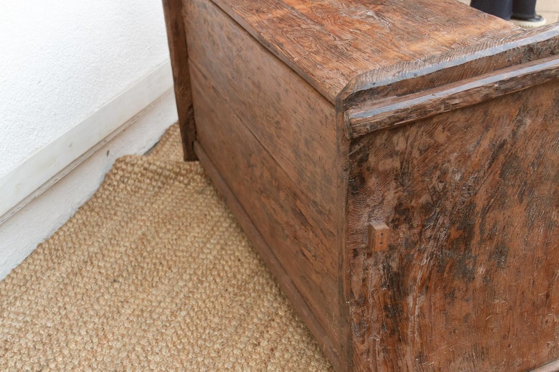 Antique Swat Valley Carved Chest Console - 12