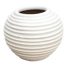 Contemporary White Terracotta Garden Planter