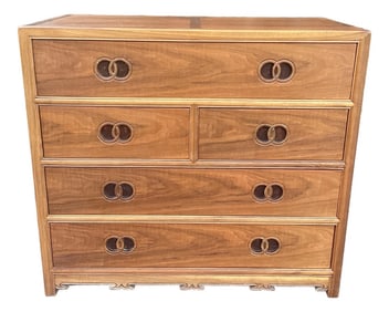 Mid 20th Century Michael Taylor for Baker Furniture Walnut Chest of Drawers