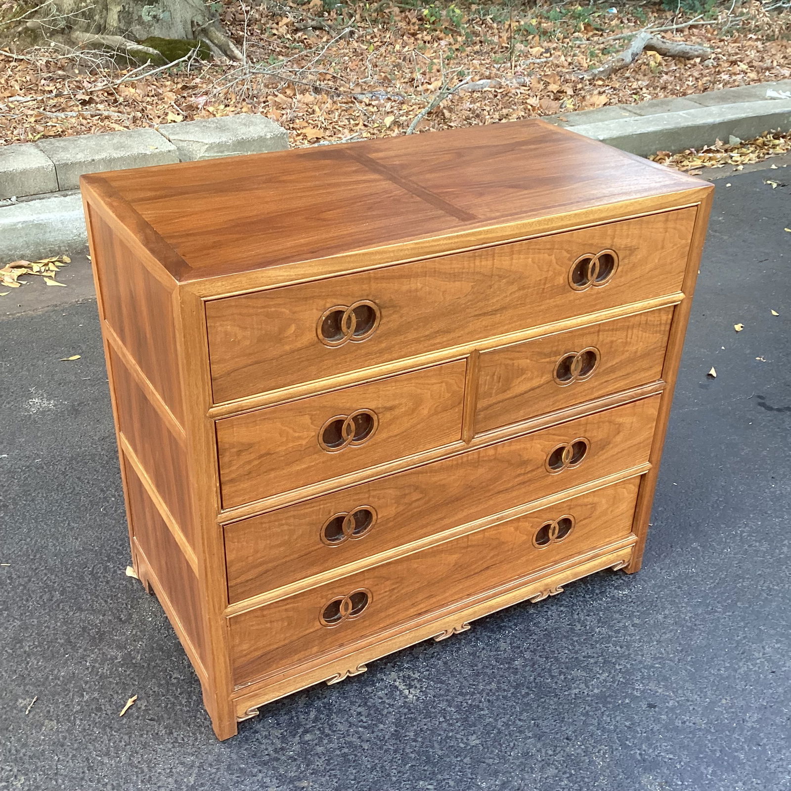 Mid 20th Century Michael Taylor for Baker Furniture Walnut Chest of Drawers - 8