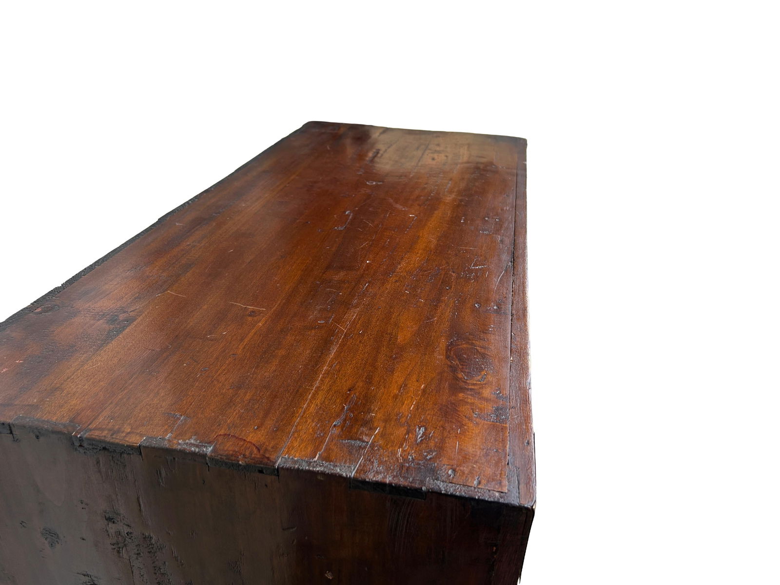 Oriental Korean Style Brown Hardware Drawers Accent Storage Cabinet - 4