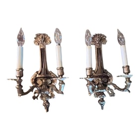 Pair of Vintage Fredric Cooper Gilt Wall Sconces/Chicago