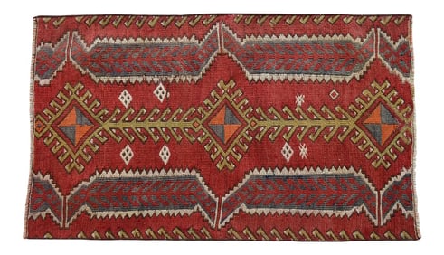 1960s Vintage Sumac Weave Turkish Kilim Rug