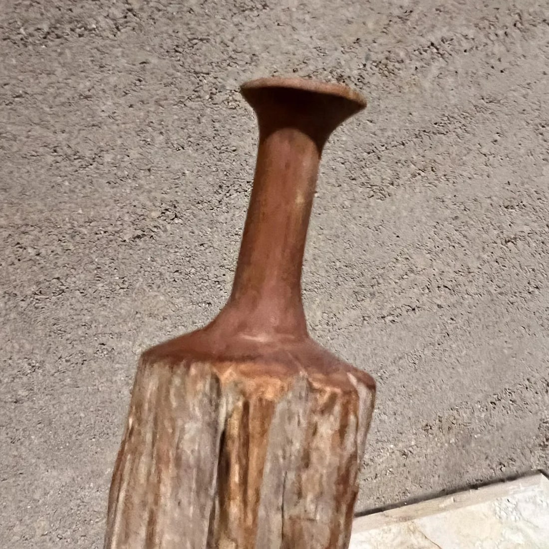 1970s Sculptural Studio Vase Wood Free Form - 3