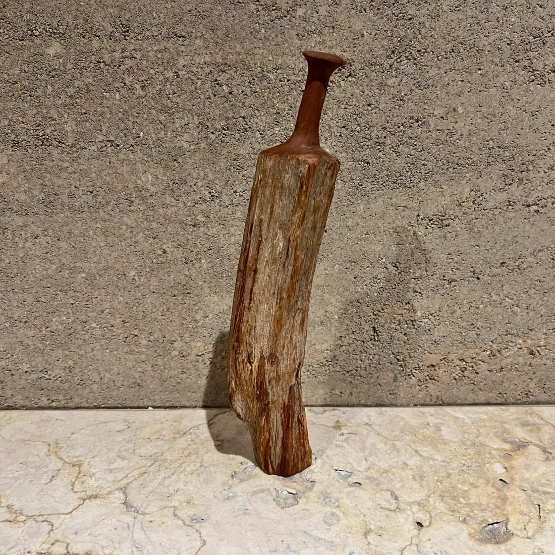 1970s Sculptural Studio Vase Wood Free Form - 8