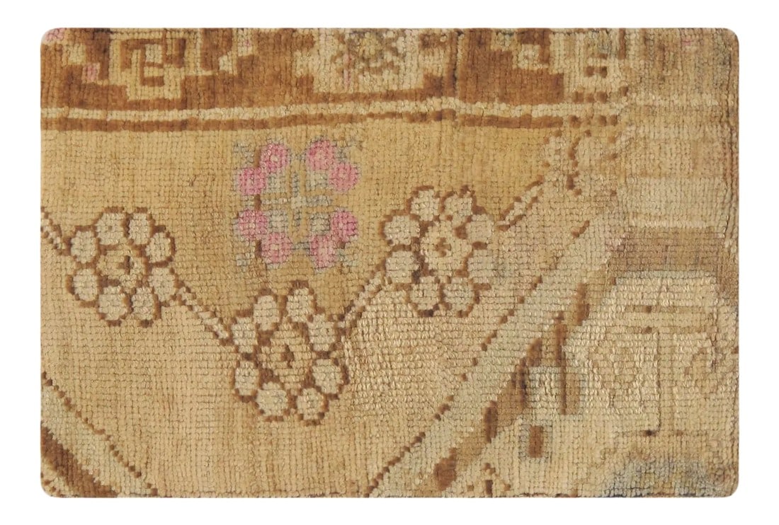 Turkish Oushak Accent Pillow: Introducing our Turkish Vintage kilim pillows. Each of these one of a kind pillows are handmade by expert artisans. Composed of traditional Anatolian patterns and designs these pillowcases are sure to