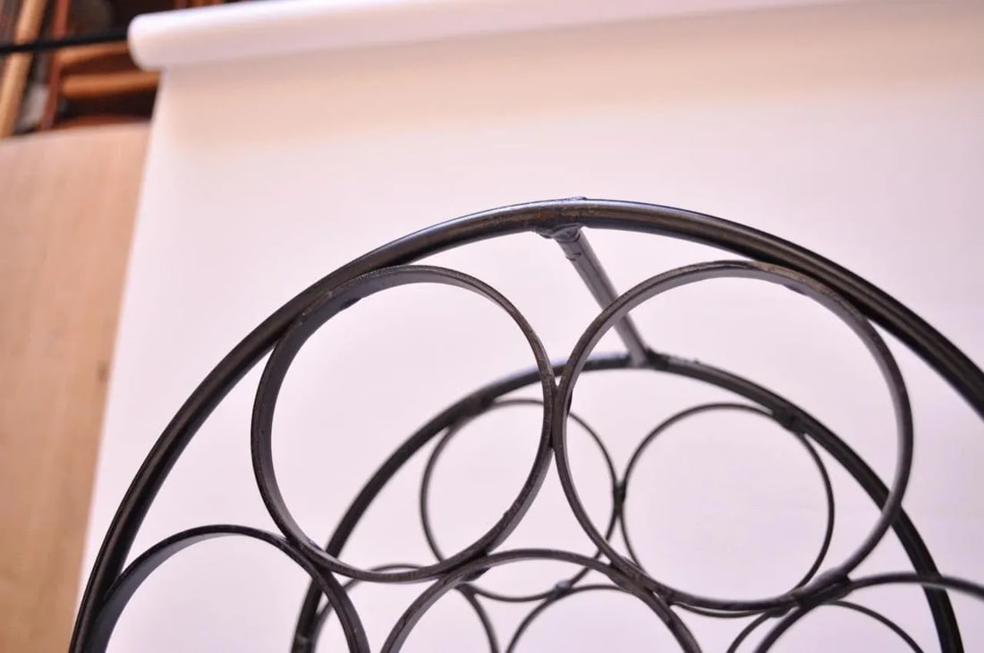 Arthur Umanoff Wrought Iron Seventeen-Bottle Wine Holder - 10