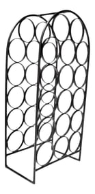 Arthur Umanoff Wrought Iron Seventeen-Bottle Wine Holder