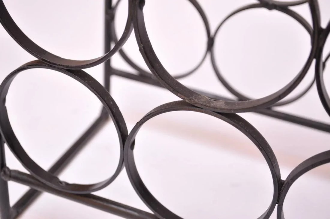 Arthur Umanoff Wrought Iron Seventeen-Bottle Wine Holder - 3