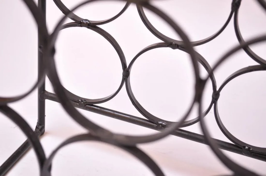 Arthur Umanoff Wrought Iron Seventeen-Bottle Wine Holder - 4