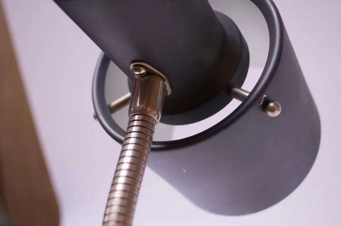 Midcentury Swedish Modern Gooseneck Table Lamp by EwÃ¥ Värnamo - 12