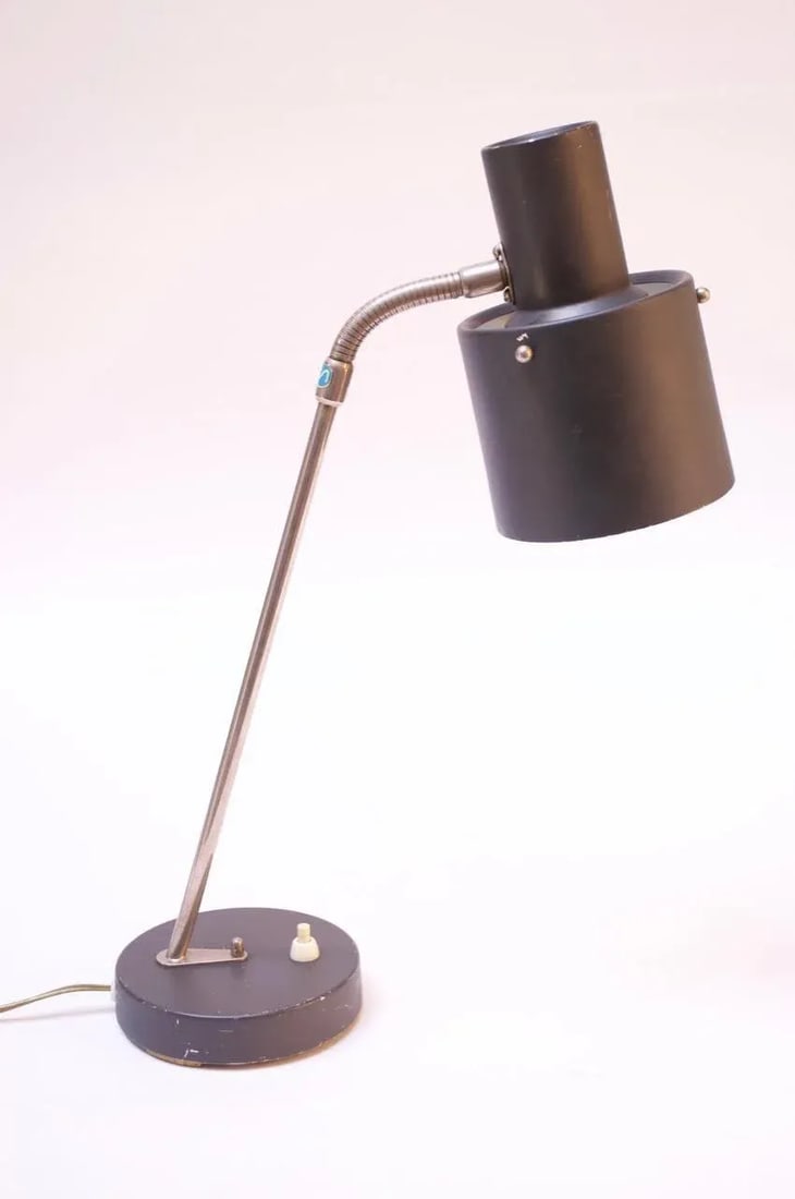 Midcentury Swedish Modern Gooseneck Table Lamp by EwÃ¥ Värnamo - 2