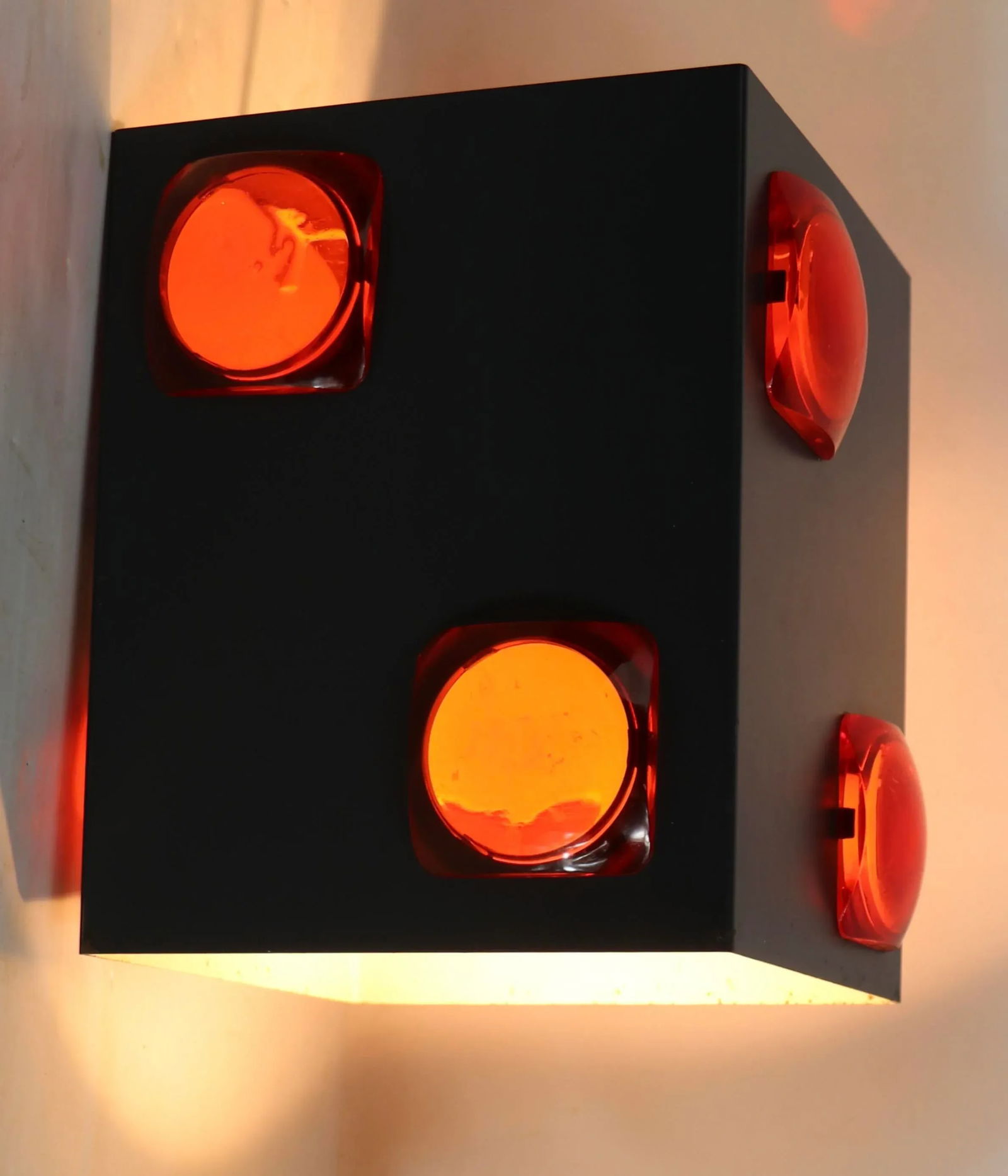 Mid Century Jeweled Shade Possibly Lightolier After Sarfatti - 6