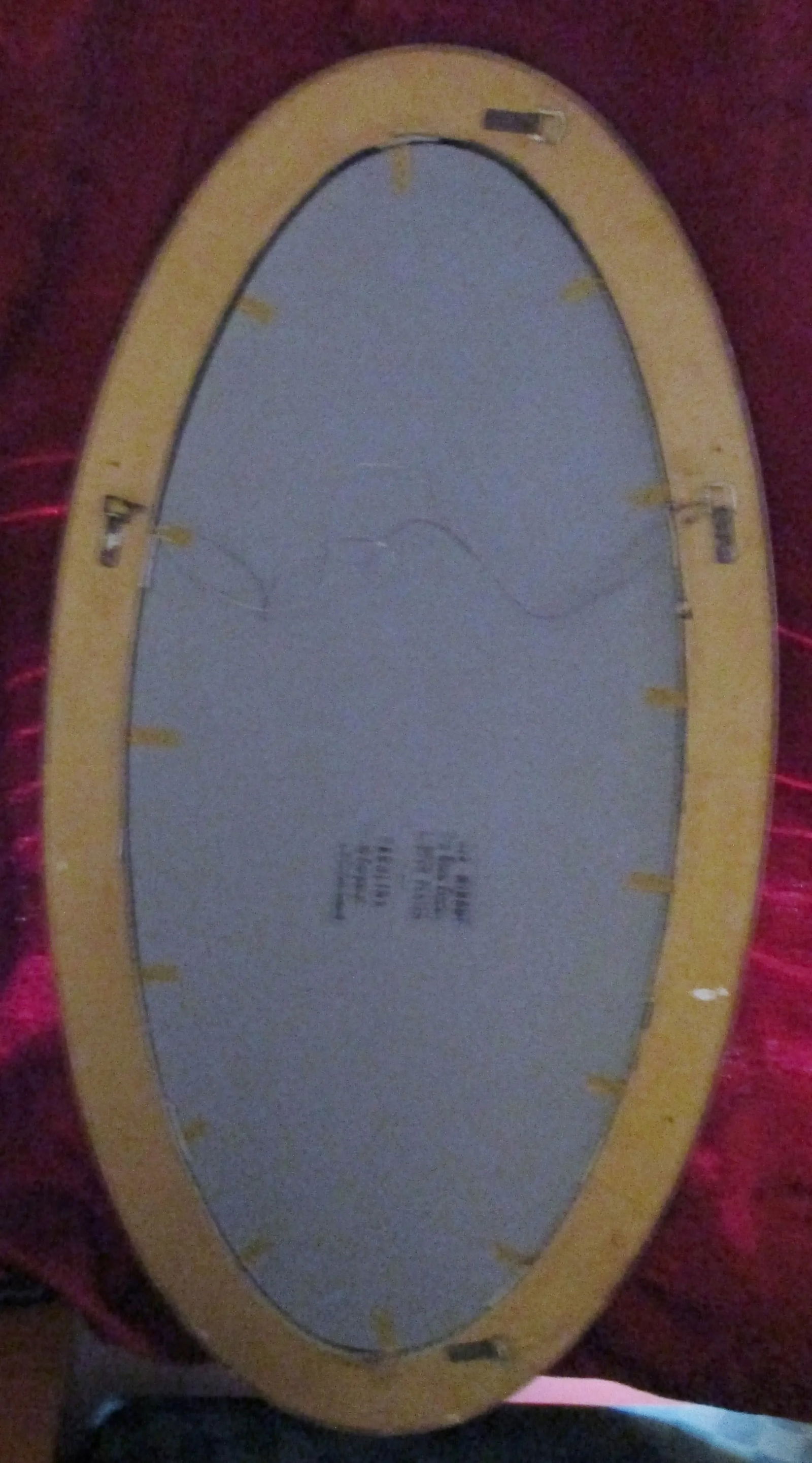 Mid-Century Modern Carolina Mirror Company Oval White Framed Mirror - 10