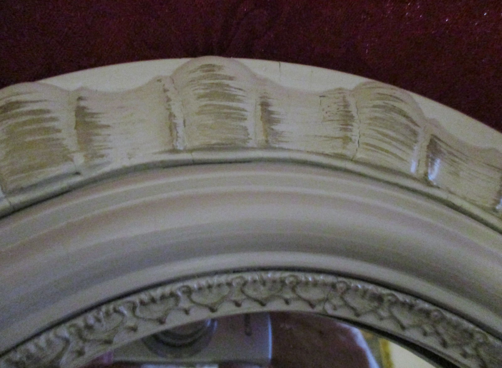 Mid-Century Modern Carolina Mirror Company Oval White Framed Mirror - 5