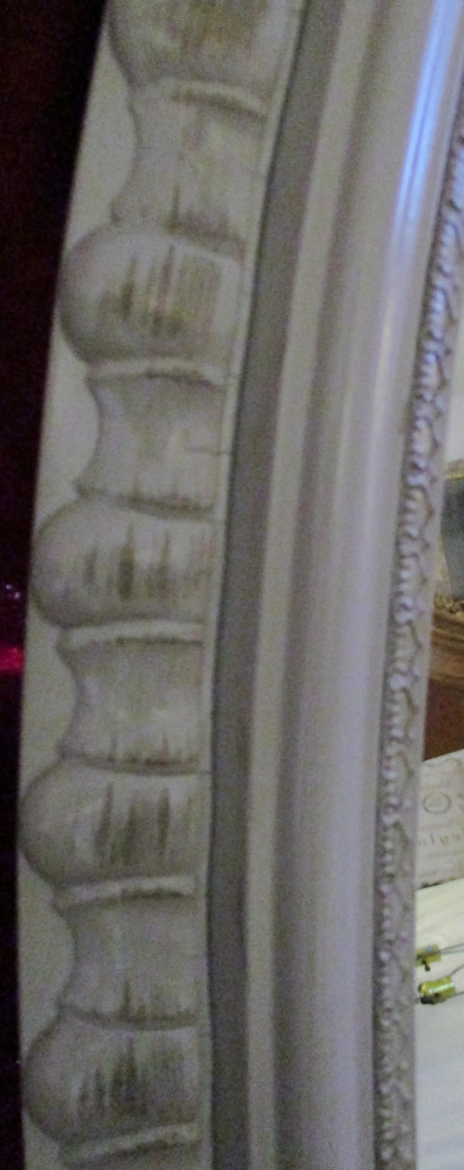 Mid-Century Modern Carolina Mirror Company Oval White Framed Mirror - 6