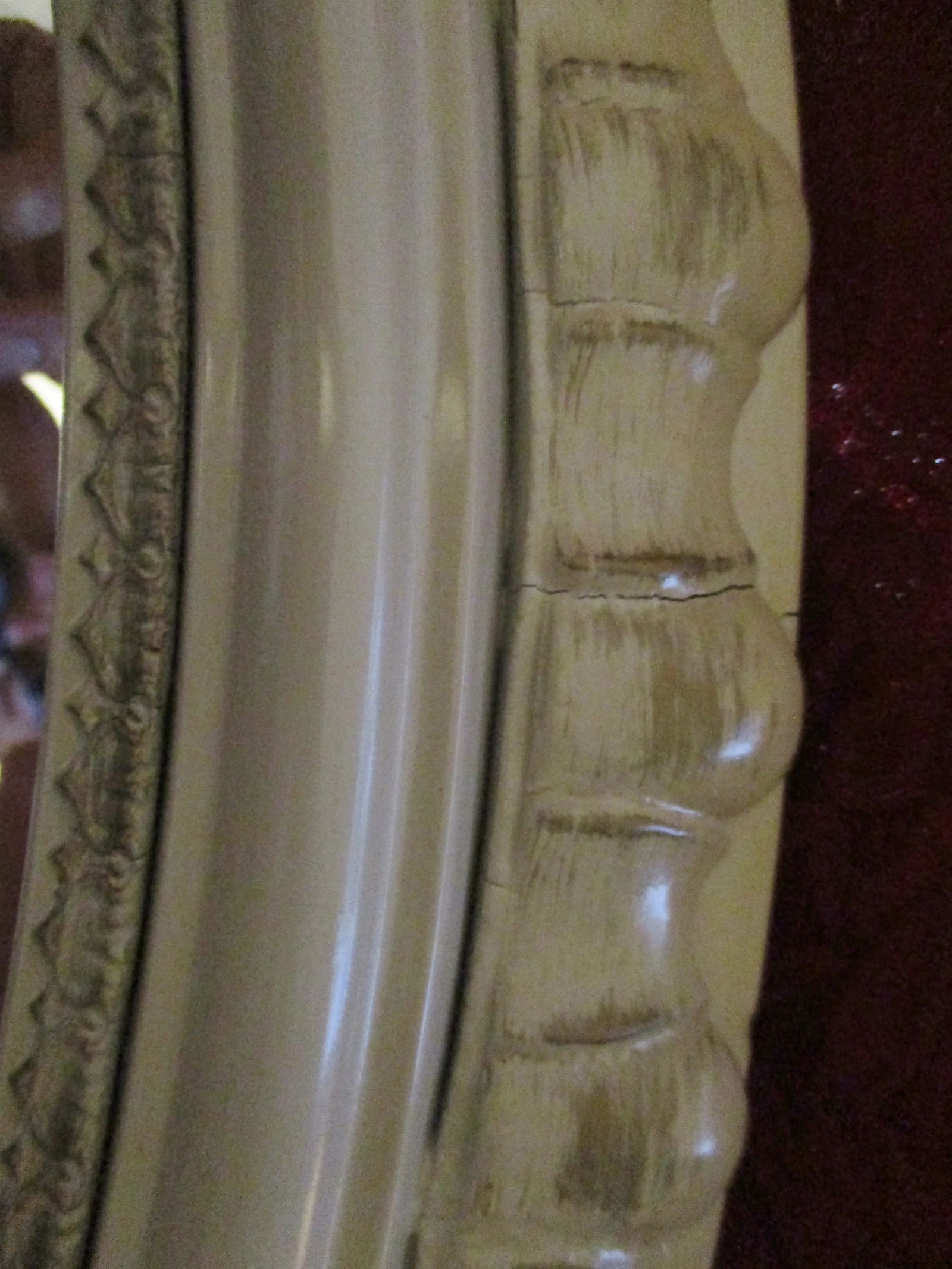 Mid-Century Modern Carolina Mirror Company Oval White Framed Mirror - 8