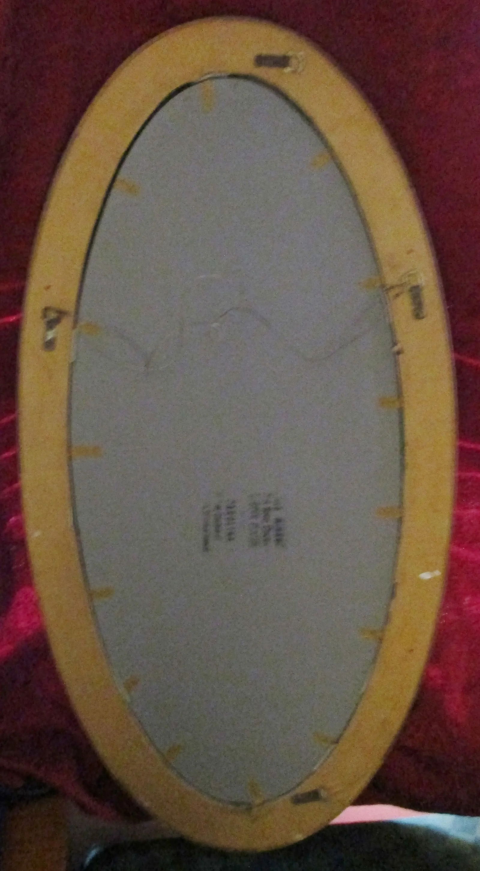 Mid-Century Modern Carolina Mirror Company Oval White Framed Mirror - 9